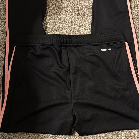 Adidas Womens Black and Pink Track Pants - Picture 4 of 4